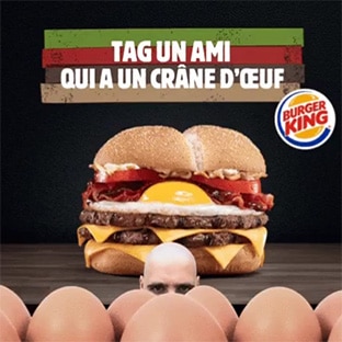 Burger King : Sandwich Egg Burger gratuit pour les chauves