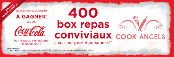 Gagner l’un des 400 coffrets repas pour 4 personnes avec Coca-Cola