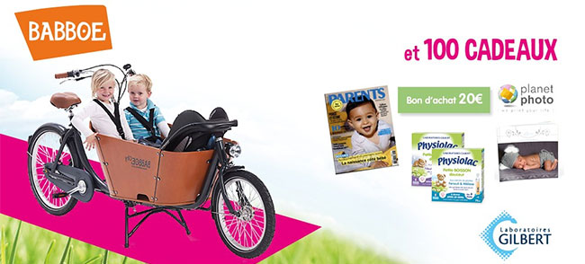 Jeu Physiolac : 1 vélo city Babboe et 100 autres lots à gagner