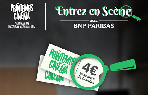 BNP Paribas prolonge le printemps du Cinéma