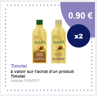 Bon de réduction : Shampooing Timotei