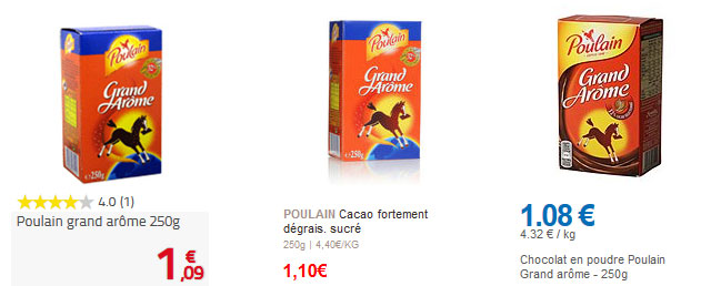 Le chocolat Poulain Grand Arôme