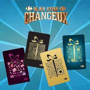 Jeu gratuit Carrefour Les Hyper Chanceux : 350 cartes cadeaux