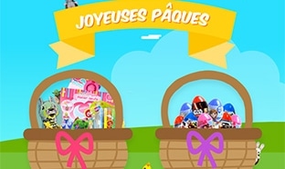 Jeu Chasse aux œufs Lansay : Figurines Disney et paniers garnis