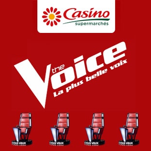 Jeu Casino Live The Voice : 500 bons d’achat de 5€ à gagner