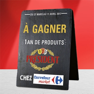 Jeu Président / Top Chef : 400 bons Carrefour Market de 50€