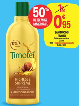 Promo Auchan : Shampooing Timotei
