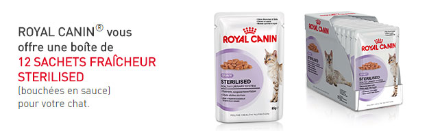 Retirez gratuitement une boîte de 12 sachets fraîcheur Royal Canin