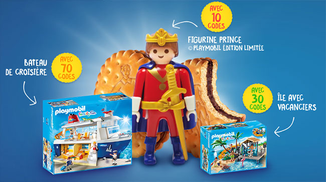 Playmobil gratuit contre l’achat de biscuits Prince