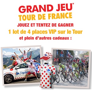 Carrefour : Grand Jeu Tour de France avec 408 cadeaux à gagner