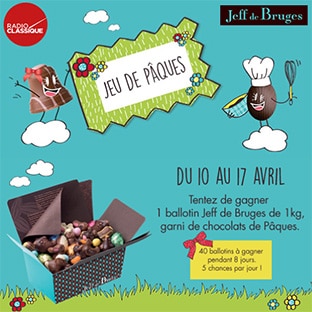 Jeu concours pour gagner un assortiment de chocolat Jeff de Bruges