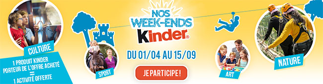 Une activité en famille offerte pour l’achat de produits Kinder