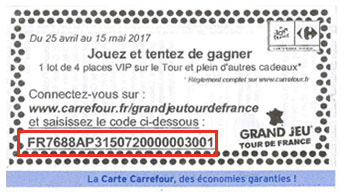 Comment participer au Grand jeu Carrefour Tour de France 2017 ?