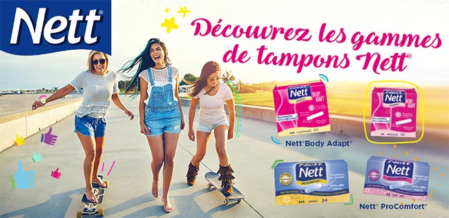 testez gratuitement les tampons Nett ProComfort et Body Adapt