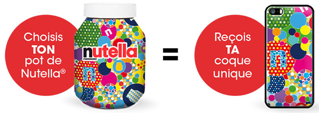 pot Nutella acheté = coque portable gratuite