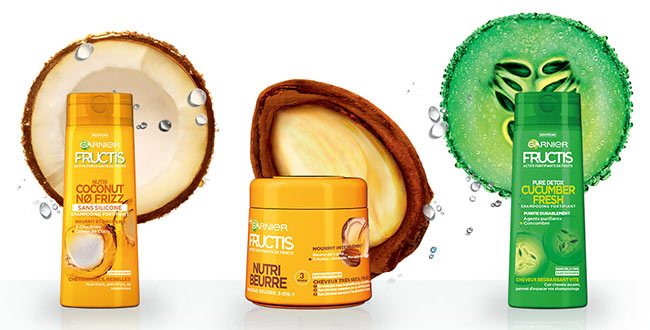 doses d’essai de soins capillaires Fructis de Garnier