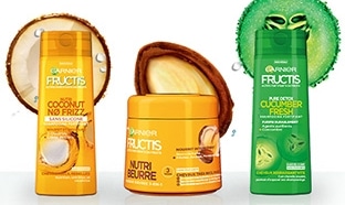 100’000 échantillons de masque et shampoings Garnier Fructis