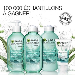 100’000 échantillons gratuits Garnier de soins SkinActive