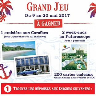 Jeu Chasse au trésor Casino : 200 cartes cadeaux et 3 séjours