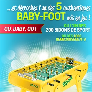 Jeu Sirop Sport : 1205 cadeaux à gagner dont 5 baby-foot