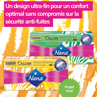 Test des tampons Nana Discret : 2’400 packs gratuits