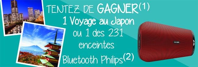 Voyage au Japon et enceintes Philips à remporter