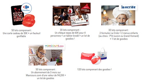 Gagnez des lots Carrefour