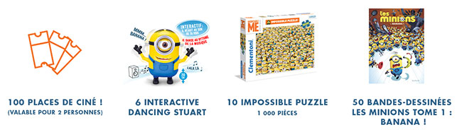 gagnez des places de ciné ou des cadeaux Minions avec Kiabi