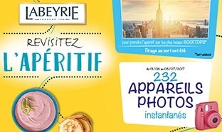 Jeu Blini Revisitez l’apéritif : 1 séjour et 232 appareils photos