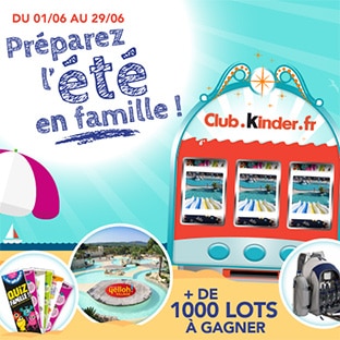 Jeu de l’été Kinder : 1206 cadeaux à remporter