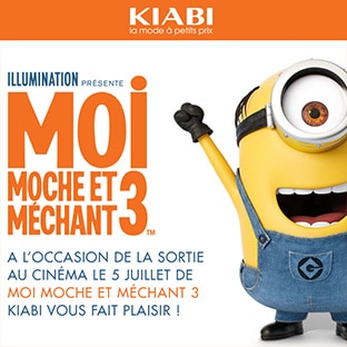 Jeu Moi, Moche et Méchant 3 – Kiabi : 166 lots à remporter