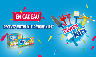 Kit Kiri Dévore offert pour l’achat de packs Kiri Crème et Goûter