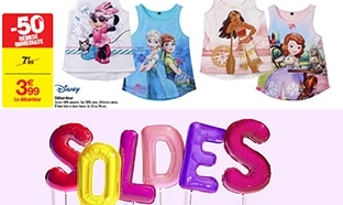 Soldes Carrefour : Débardeurs Disney pour enfants à 3,99€