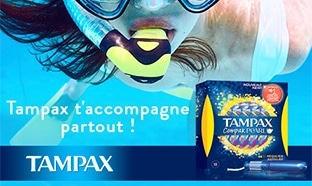 Test Envie de Plus : Tampons Tampax Compak Pearl gratuits