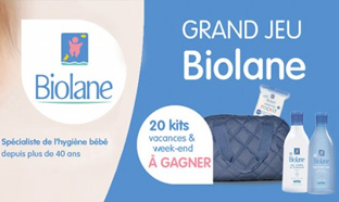 Jeu Yves Ponroy : 20 kits vacances Biolane à remporter