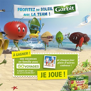 Jeu Garbit : 100’615 cadeaux et 1 voyage à remporter