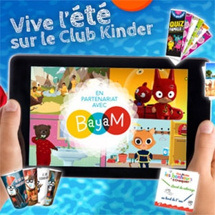 Jeu Vive l’été sur le Club Kinder : 1160 cadeaux à remporter