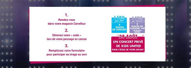 Comment participer au jeu Kids United à code Carrefour ?