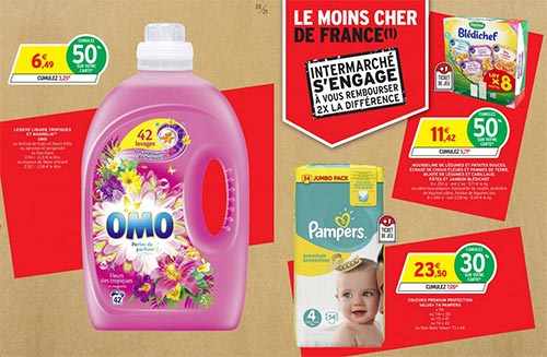 Promo Intermarché = 1,34€ le bidon de lessive Omo