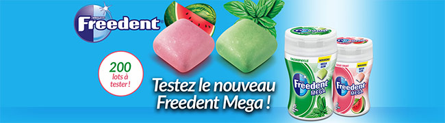 testez gratuitement les Freedent Mega