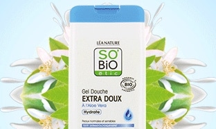 Test SO’BiO étic : 100 gels douche Extra Doux Aloe Vera gratuits