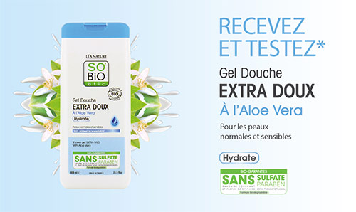 découvrez gratuitement le gel douche Extra Doux à l’Aloe Vera