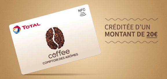 Bon plan Carte Café Total préchargée de 20€