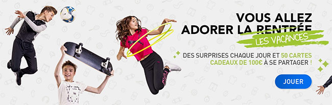 gagnez l’une des 50 cartes cadeaux Intersport de 100€