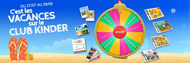 gagnez des cadeaux aux instants gagnants de l’été Kinder