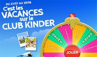 Jeu « C’est les vacances sur le Club Kinder » : 1145 lots à gagner