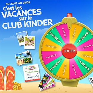 Jeu « C’est les vacances sur le Club Kinder » : 1145 lots à gagner