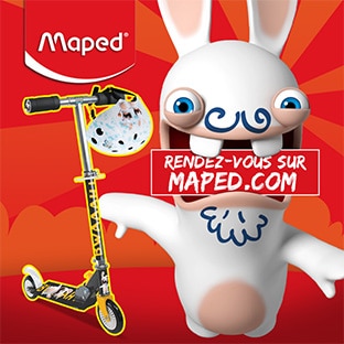 Achat Maped = Caques / trottinettes Lapins Crétins offerts