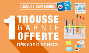 Magasins U rentrée : Trousse garnie offerte dès 50€ d’achats