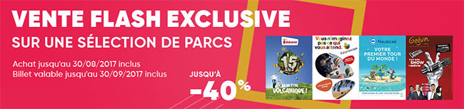 Billets parcs de loisirs en promotion sur Fnac Spectacles